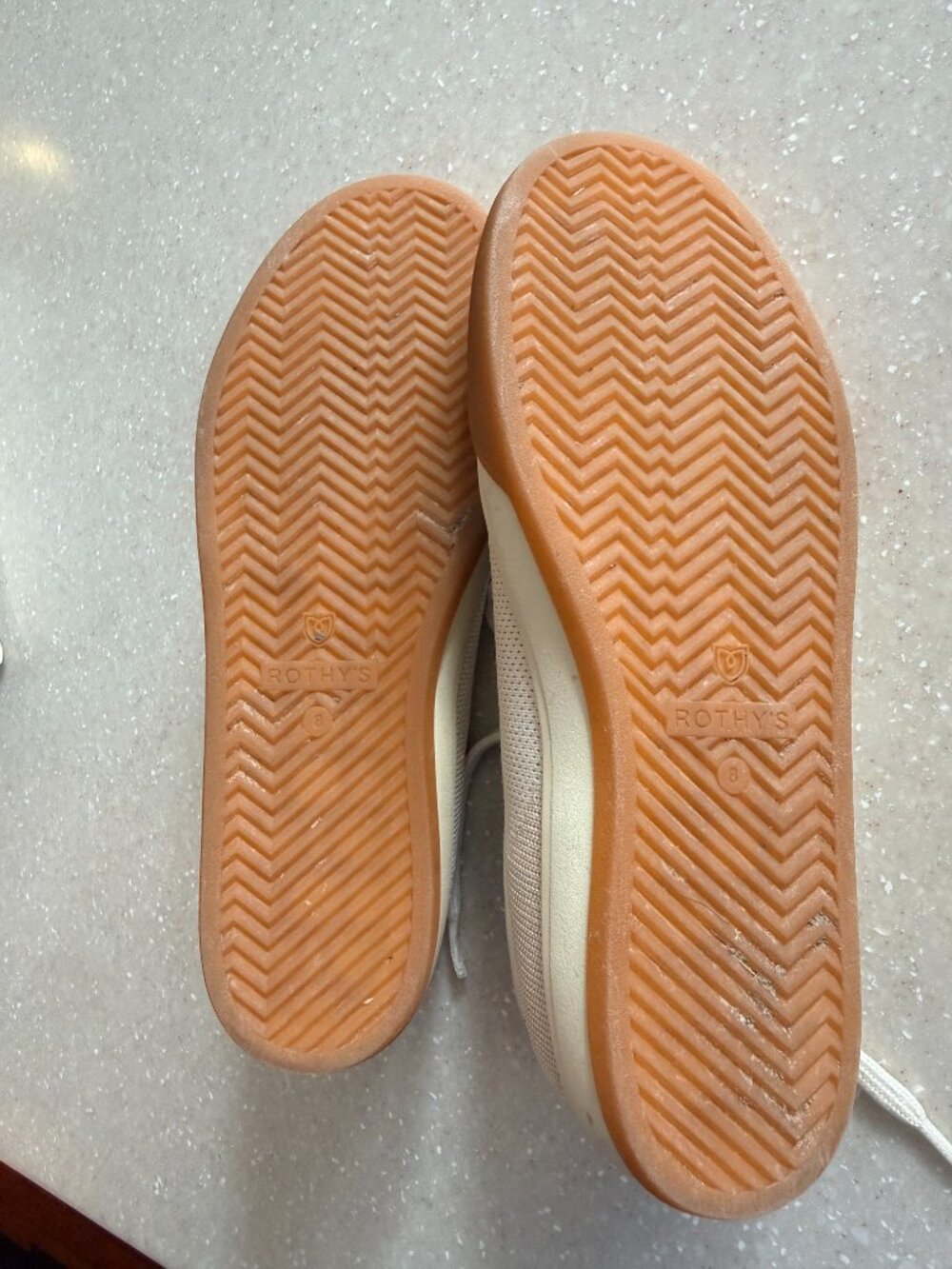 Rothy's Lace-Up Sneakers (Blonde, W8) - Picture 7 of 7